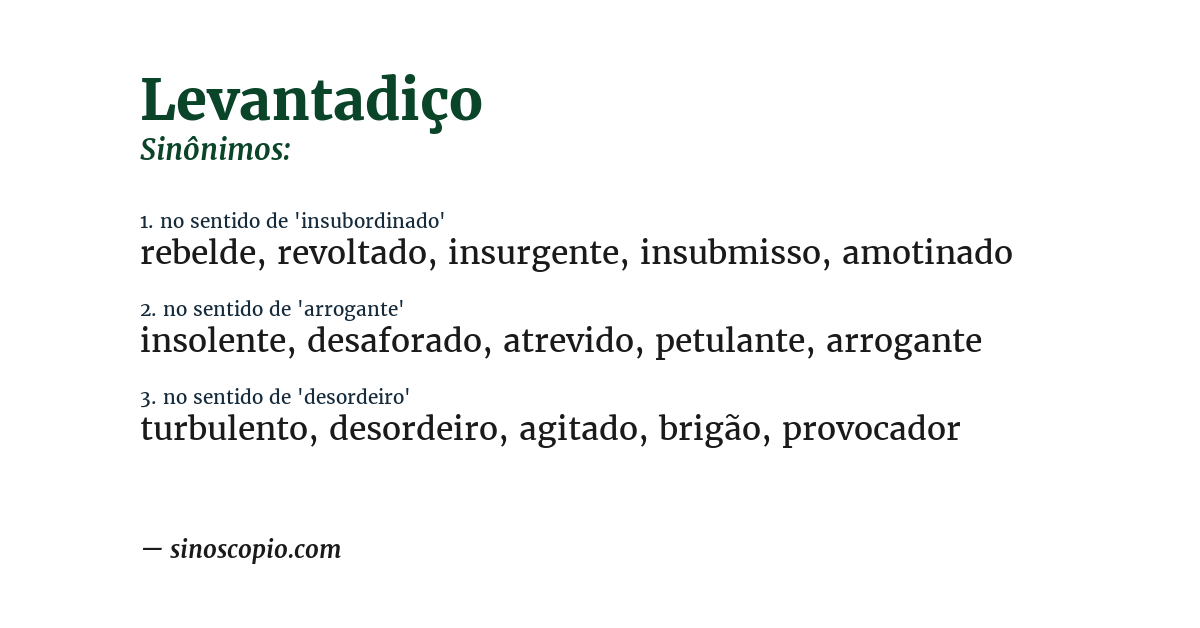 Sinônimo de levantadiço