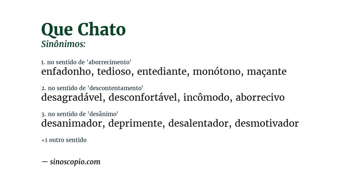 Sinônimo de que chato