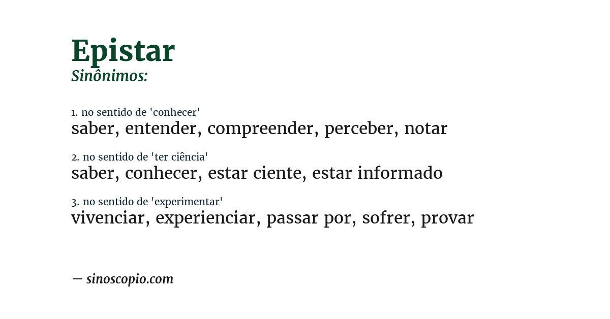 Sinônimo de epistar