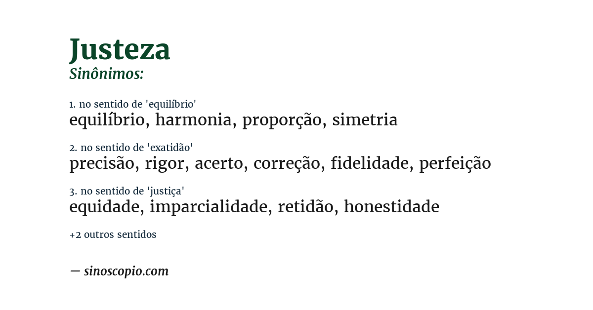 Sinônimo de justeza