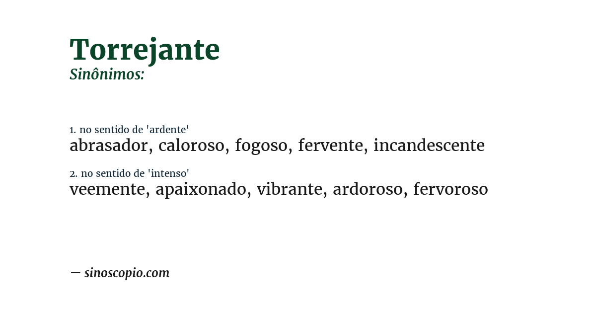 Sinônimo de torrejante