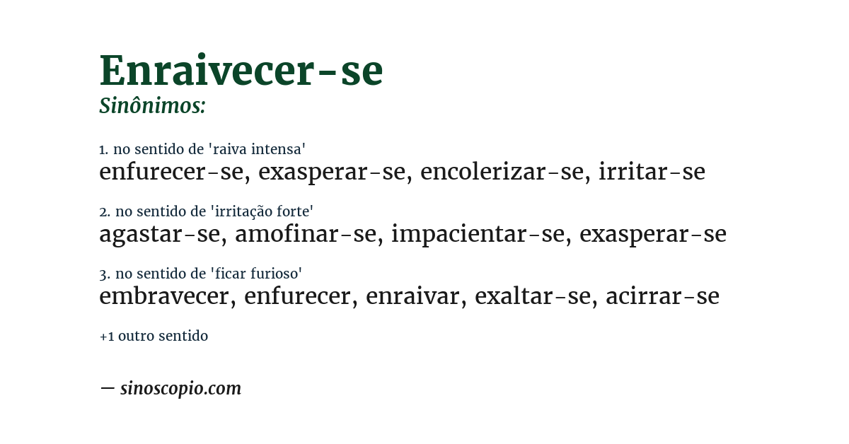 Sinônimo de enraivecer-se