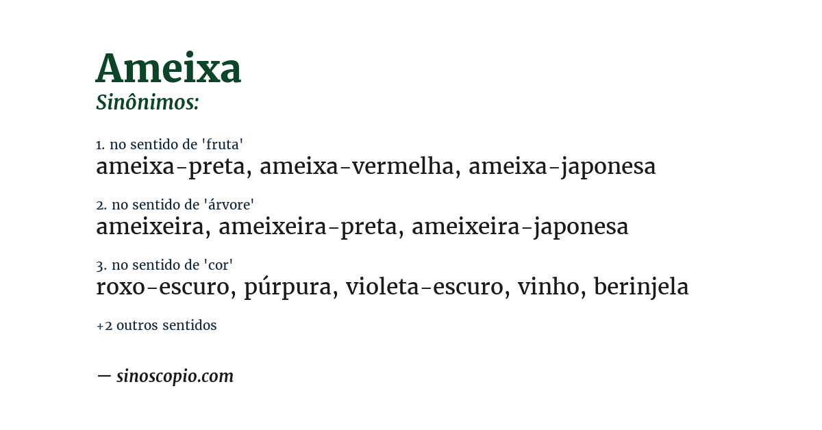 Sinônimo de ameixa