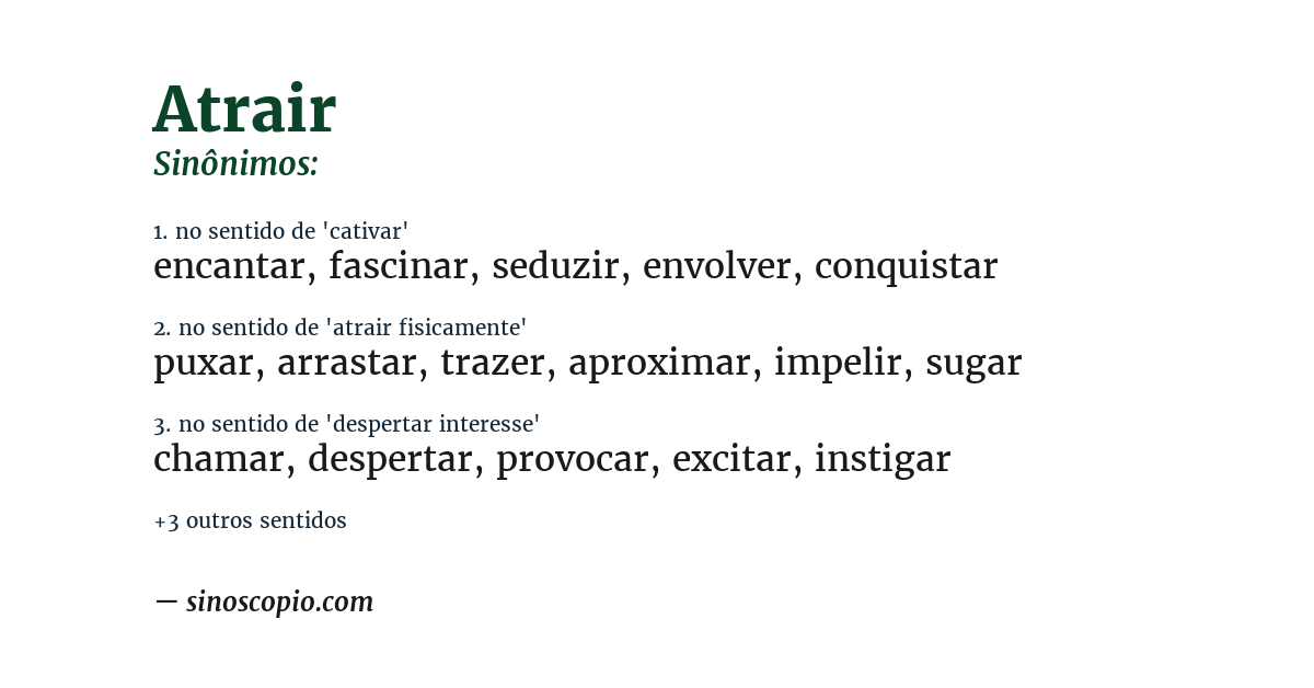 Sinônimo de atrair