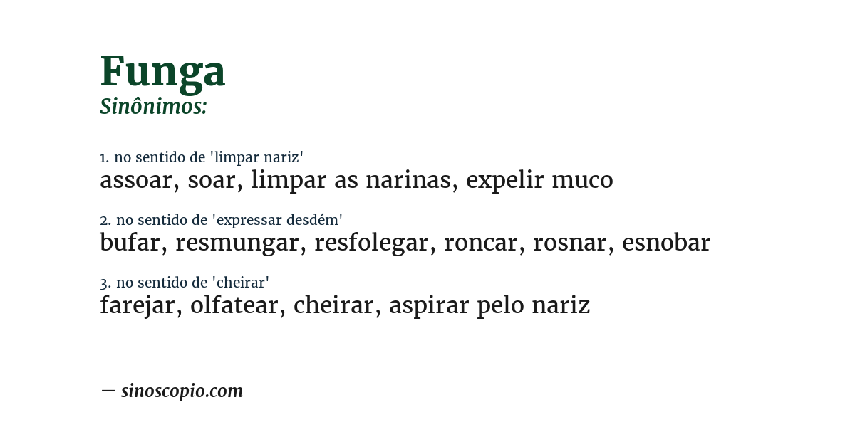 Sinônimo de funga