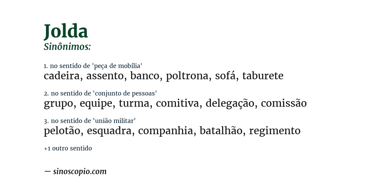 Sinônimo de jolda