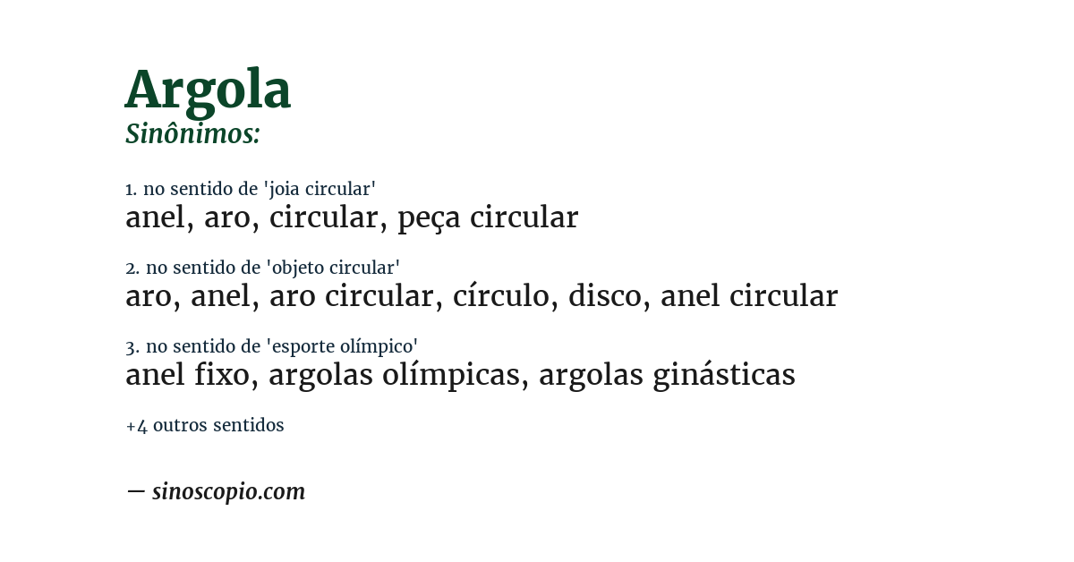 Sinônimo de argola