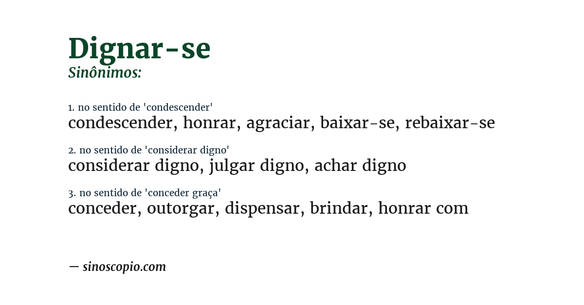 Sinônimo de dignar-se