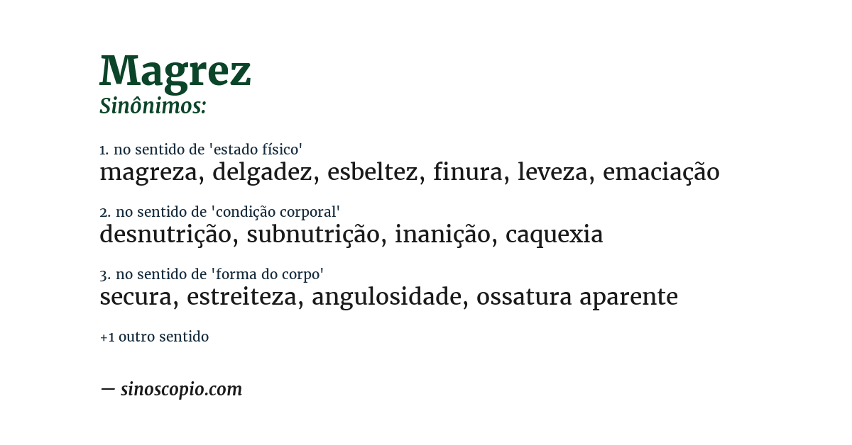 Sinônimo de magrez