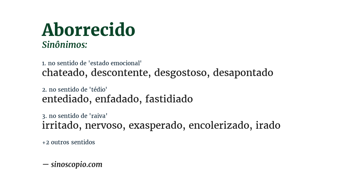 Sinônimo de aborrecido