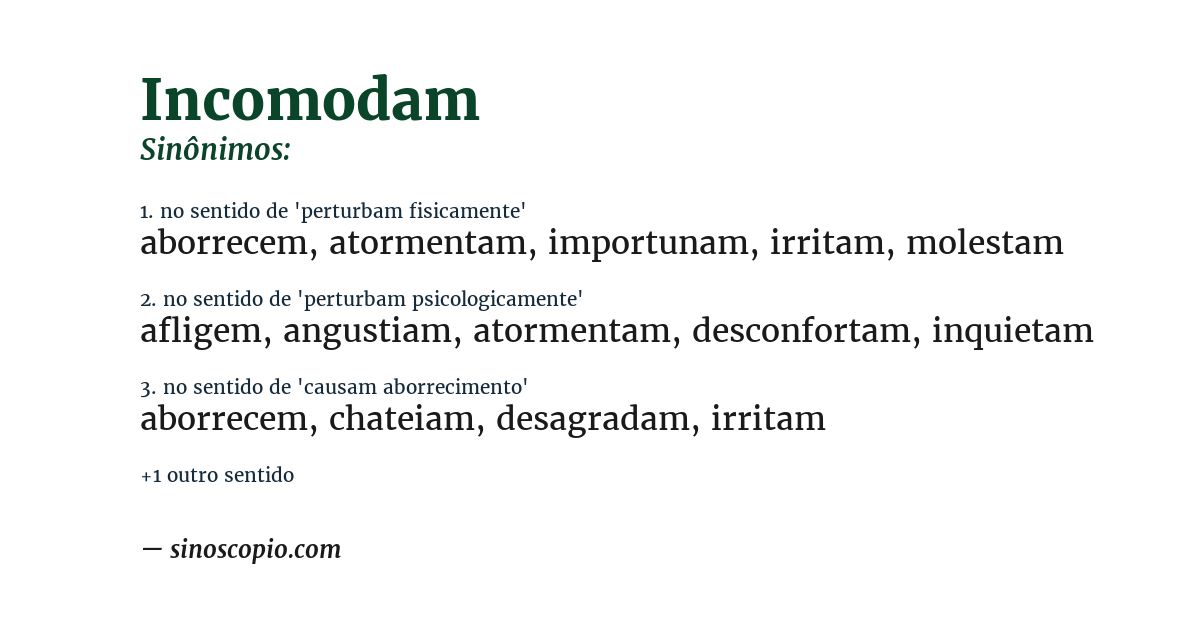 Sinônimo de incomodam