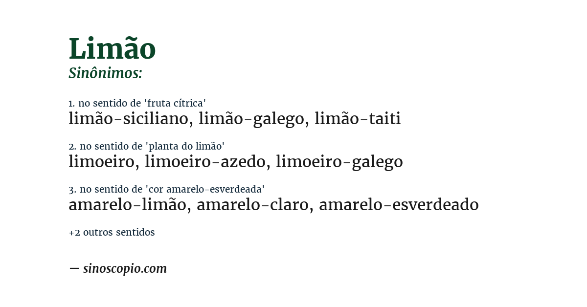 Sinônimo de limão