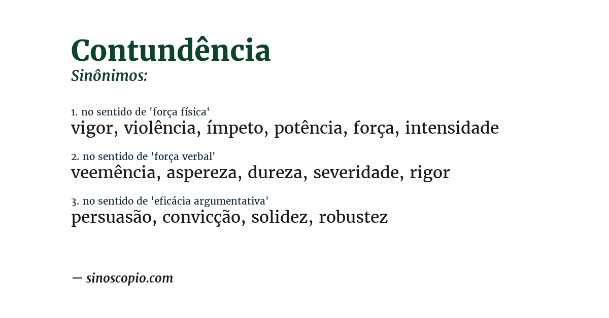 Sinônimo de contundência