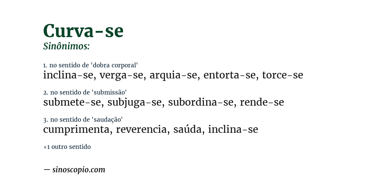 Sinônimo de curva-se