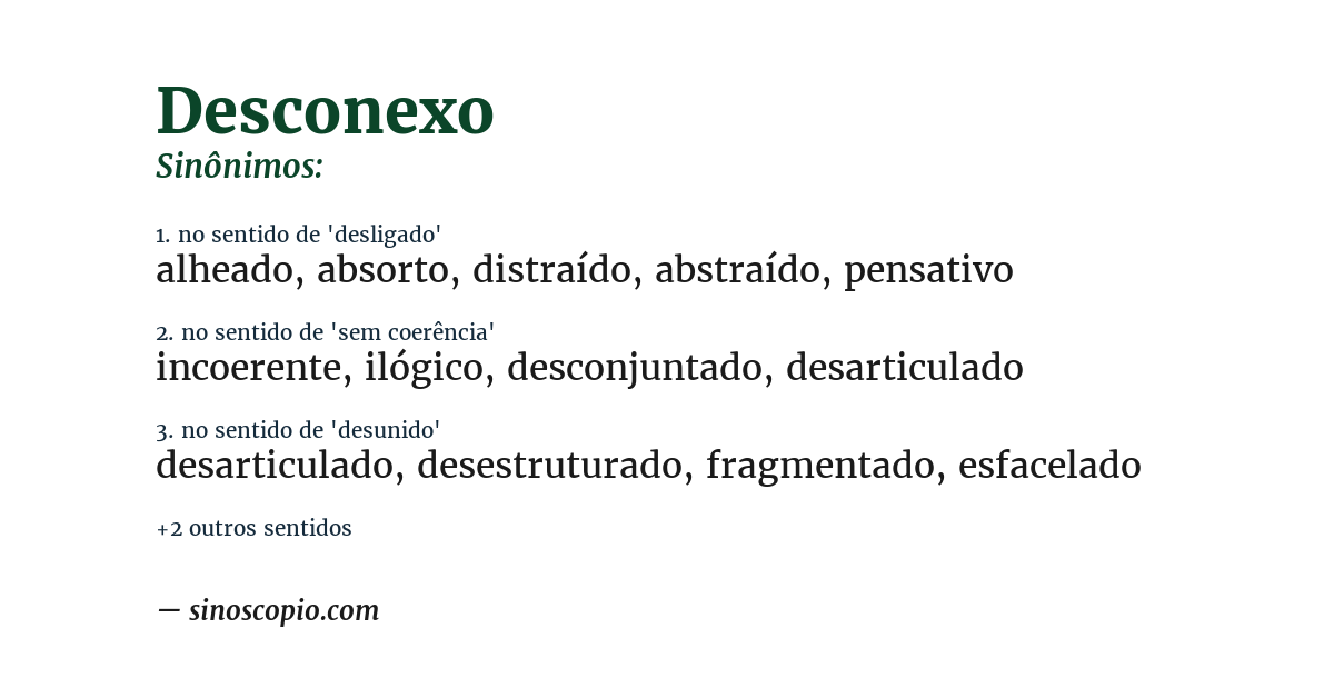Sinônimo de desconexo