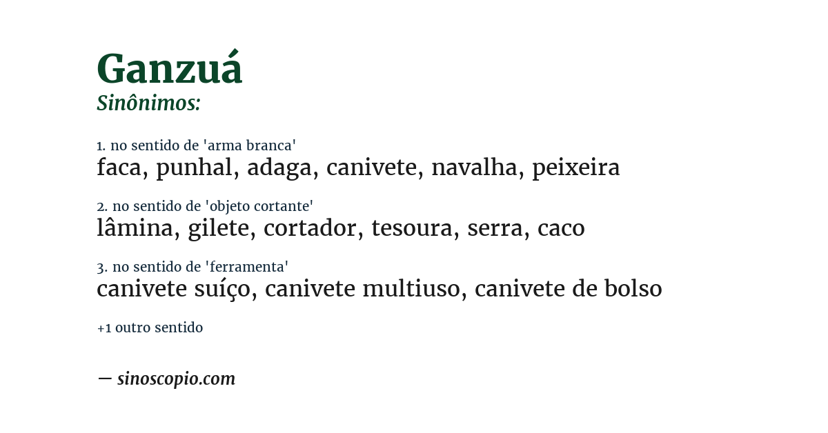Sinônimo de ganzuá