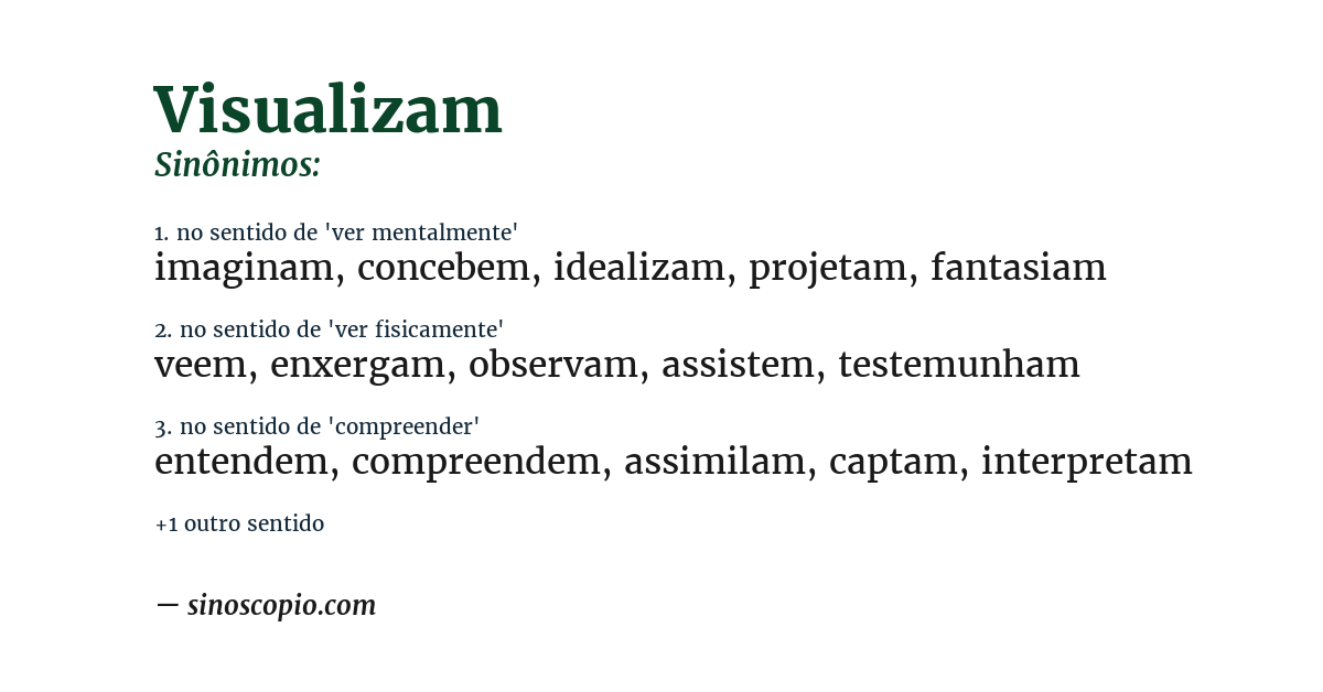 Sinônimo de visualizam