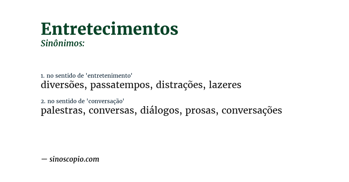 Sinônimo de entretecimentos