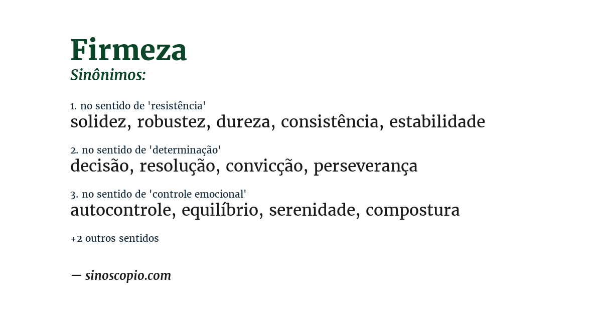 Sinônimo de firmeza