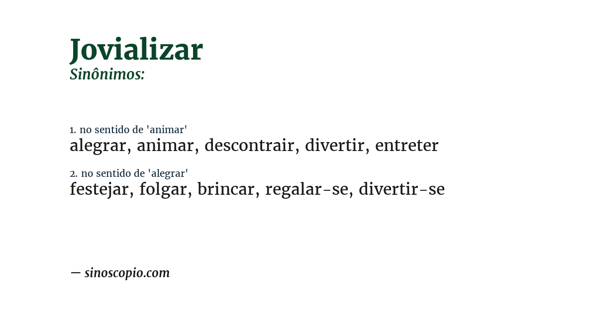 Sinônimo de jovializar