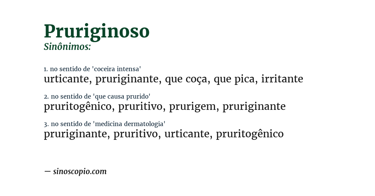 Sinônimo de pruriginoso