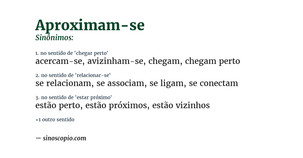 Sinônimo de aproximam-se