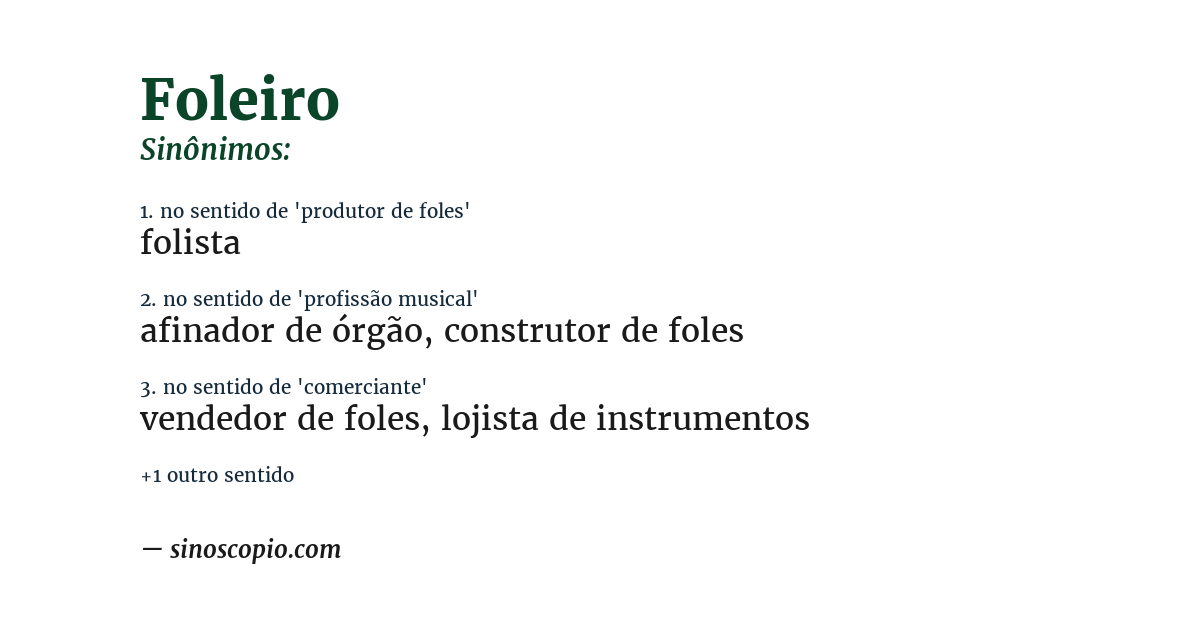 Sinônimo de foleiro