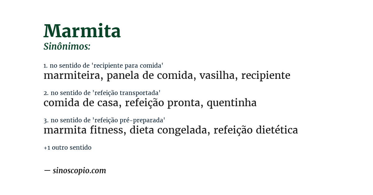 Sinônimo de marmita