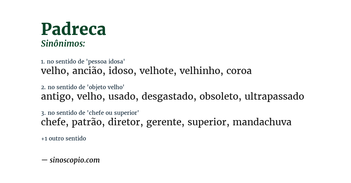 Sinônimo de padreca