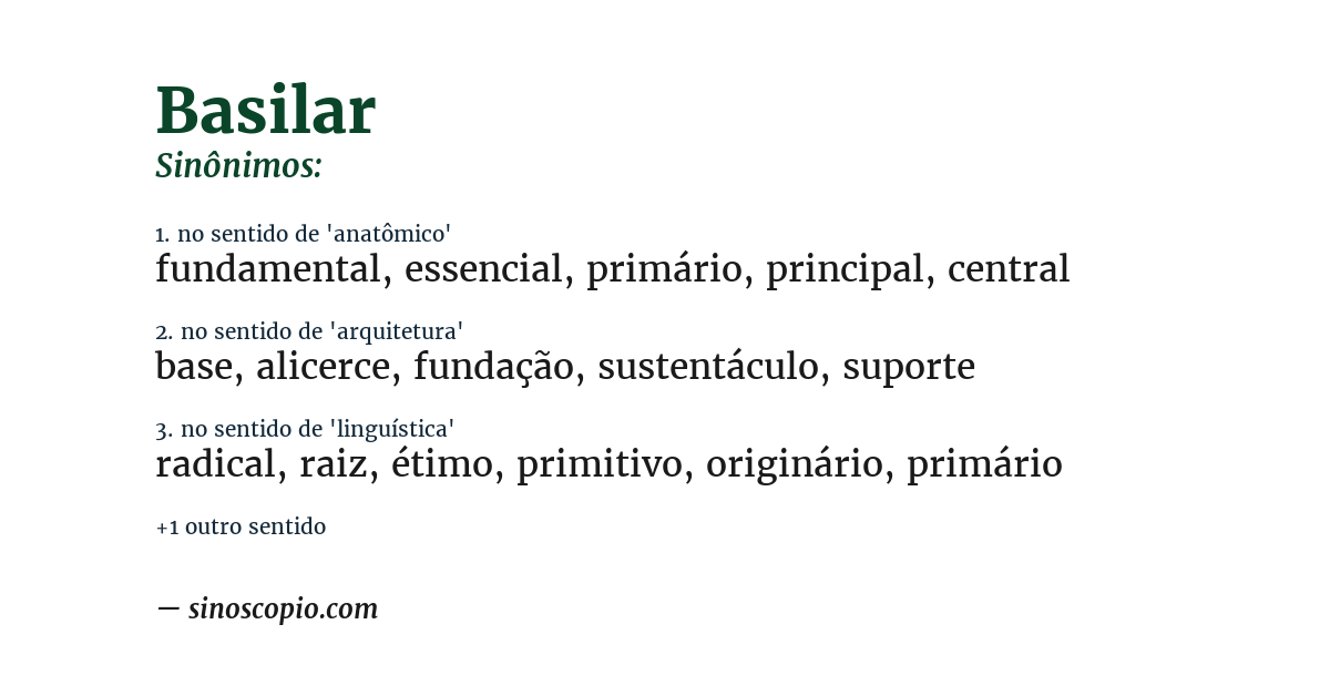 Sinônimo de basilar