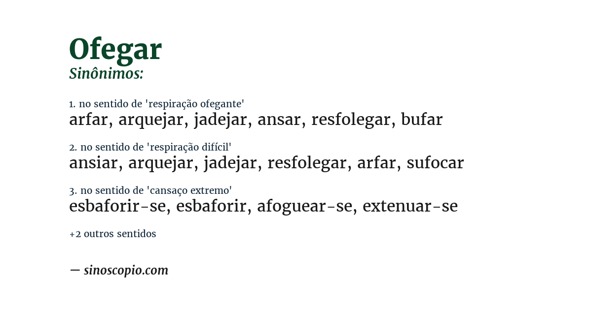Sinônimo de ofegar