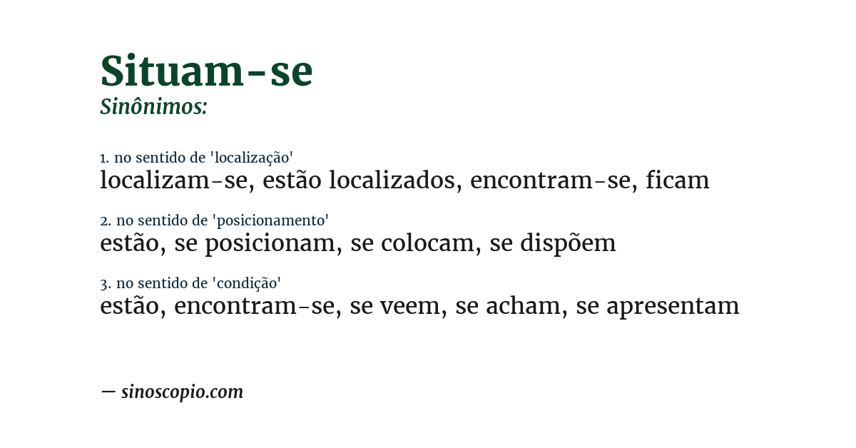 Sinônimo de situam-se