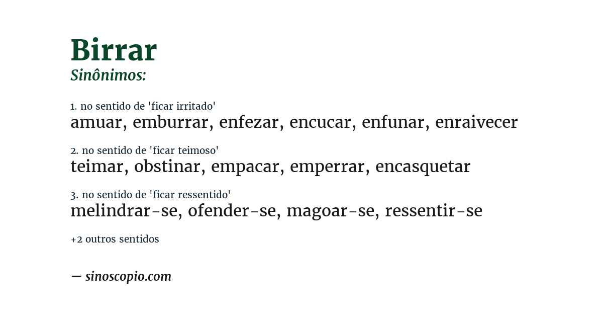 Sinônimo de birrar