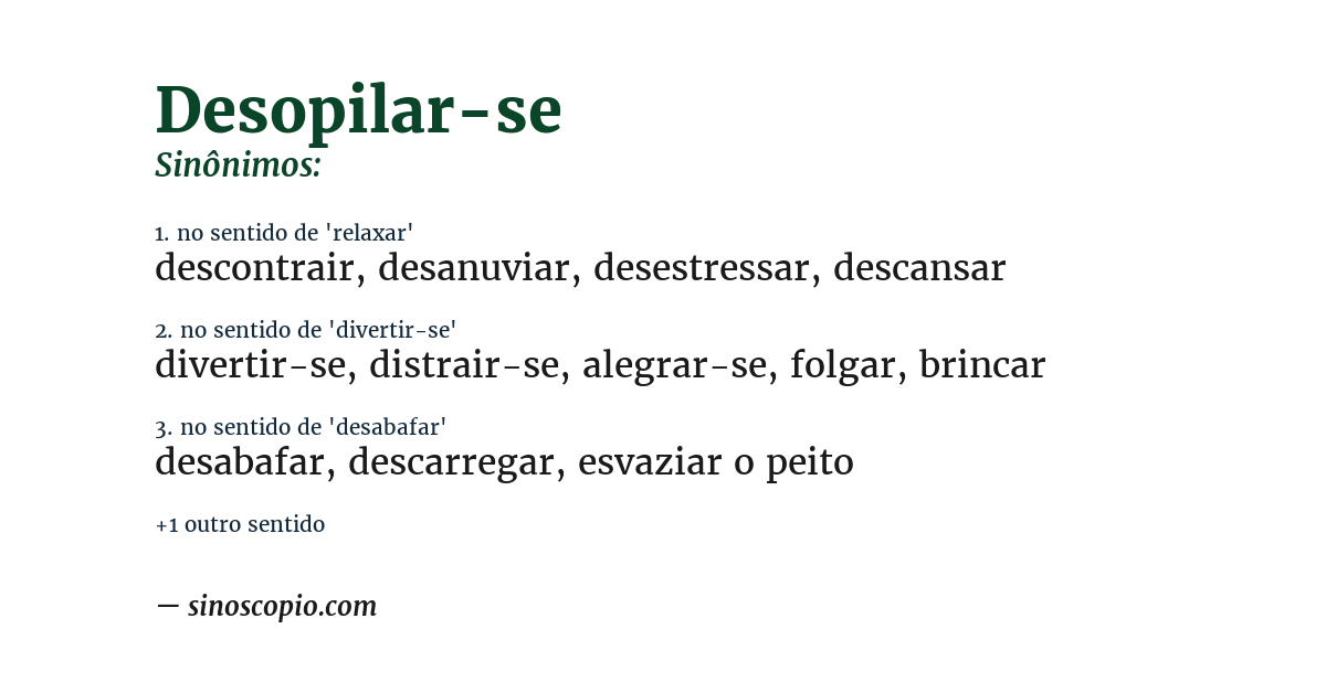 Sinônimo de desopilar-se