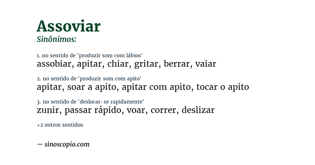 Sinônimo de assoviar