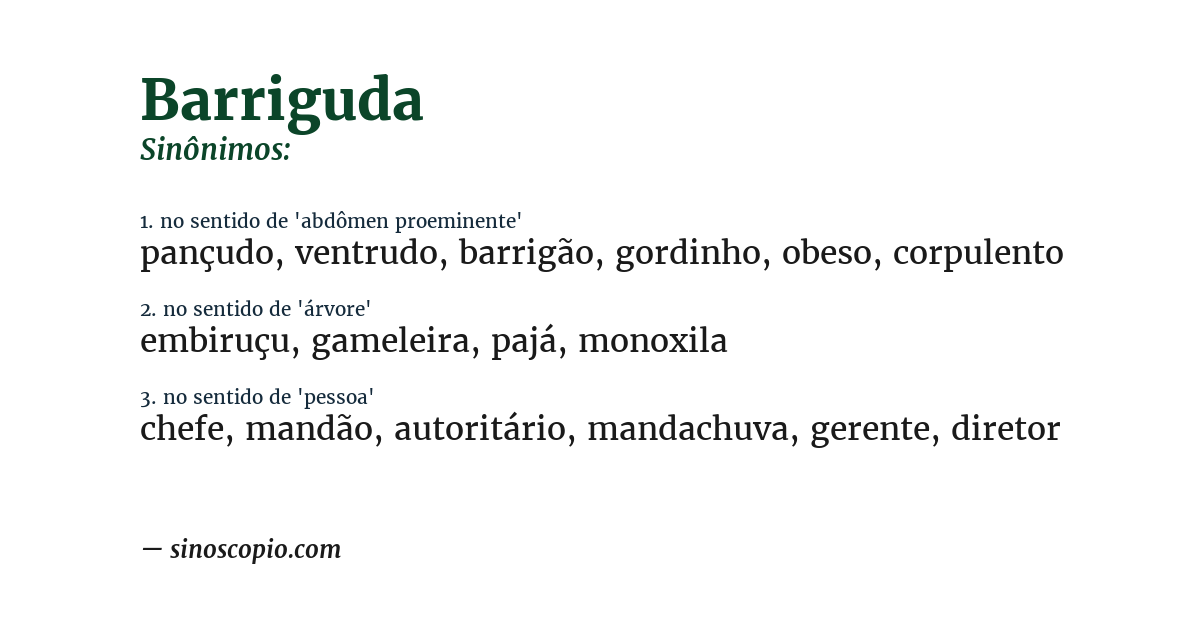 Sinônimo de barriguda