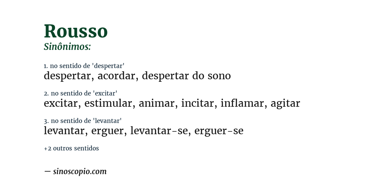 Sinônimo de rousso