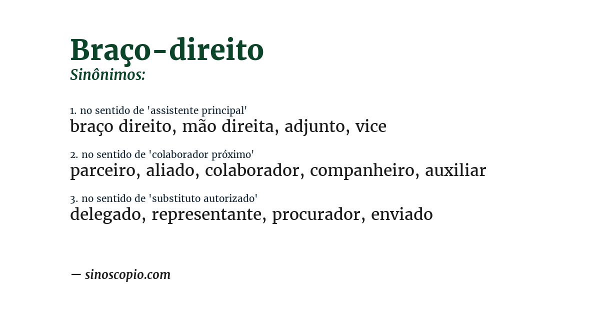 Sinônimo de braço-direito