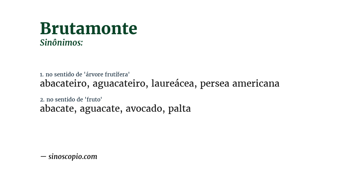Sinônimo de brutamonte