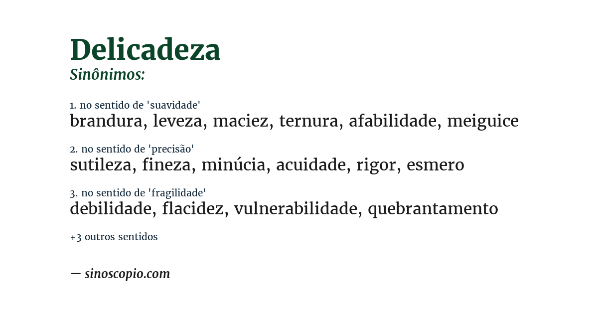 Sinônimo de delicadeza