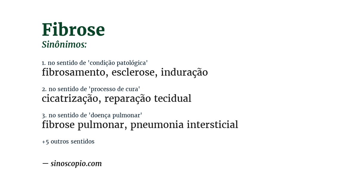 Sinônimo de fibrose