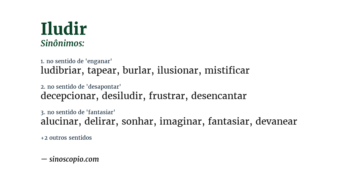 Sinônimo de iludir