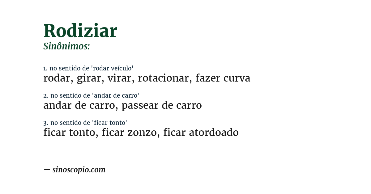 Sinônimo de rodiziar