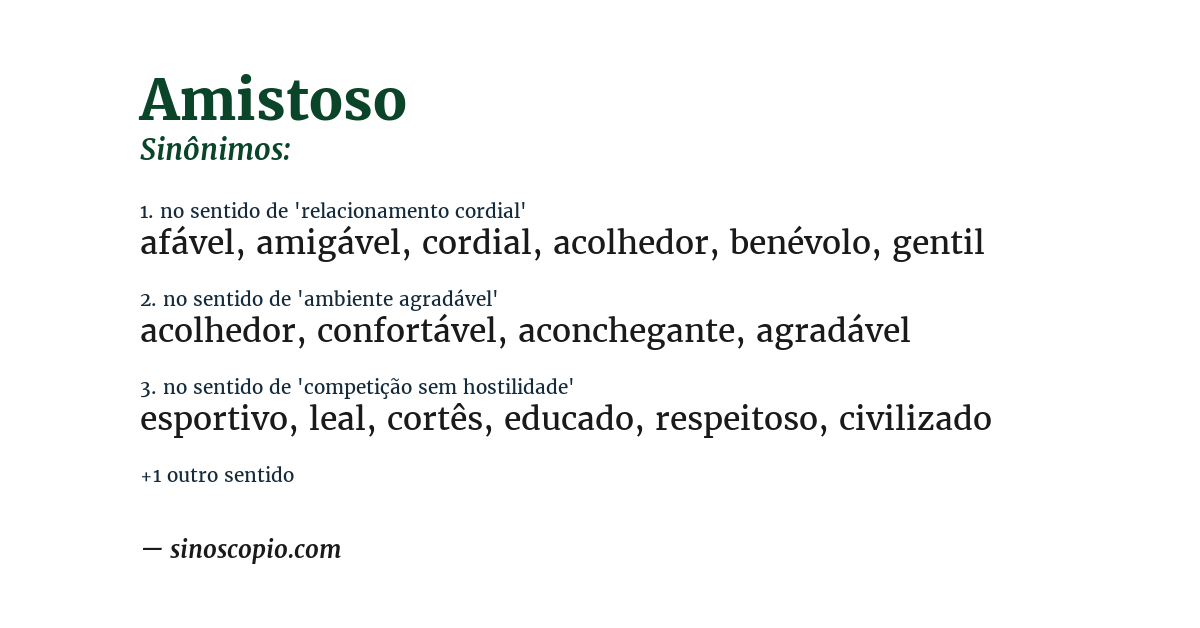 Sinônimo de amistoso