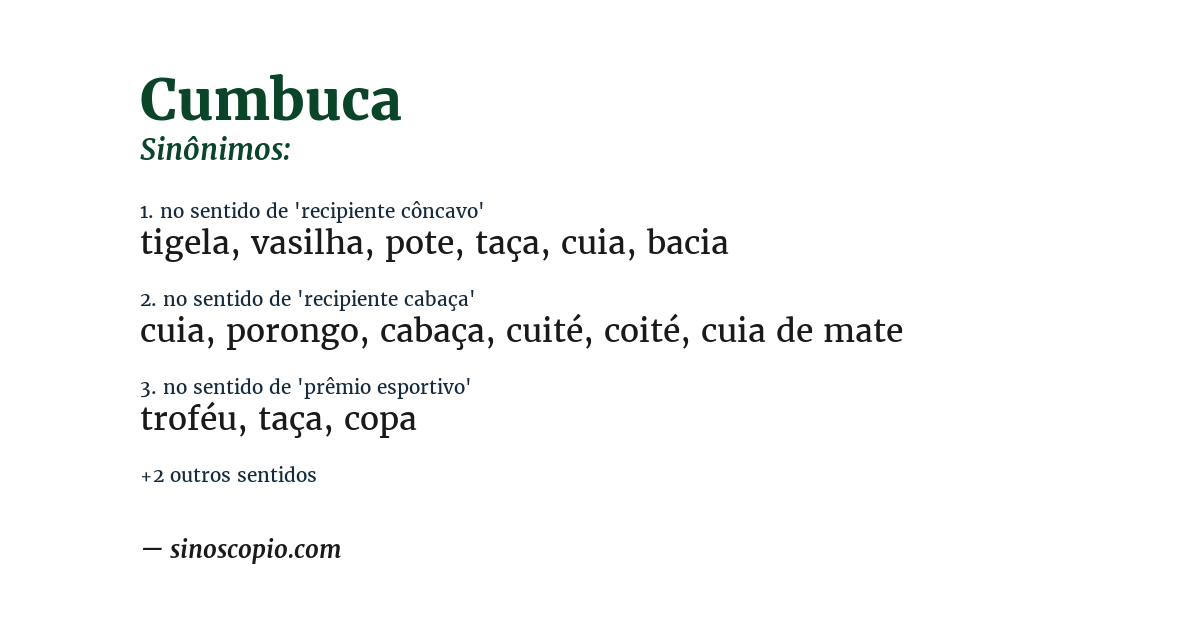 Sinônimo de cumbuca