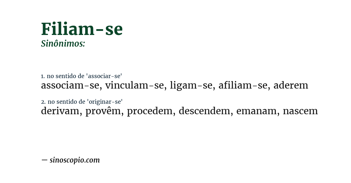 Sinônimo de filiam-se