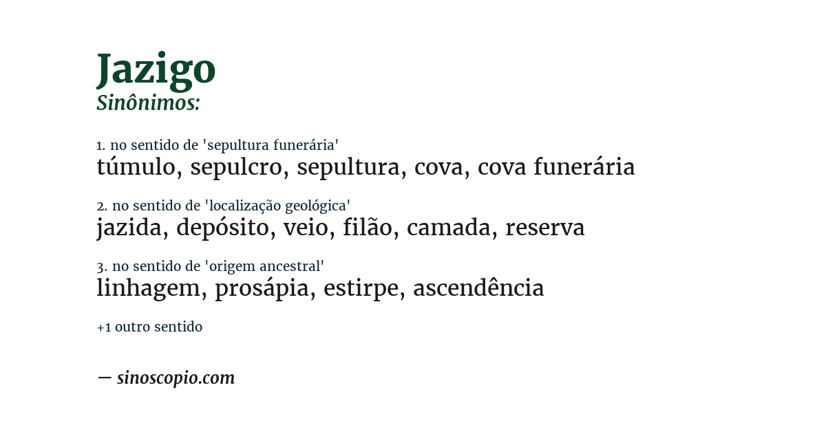 Sinônimo de jazigo