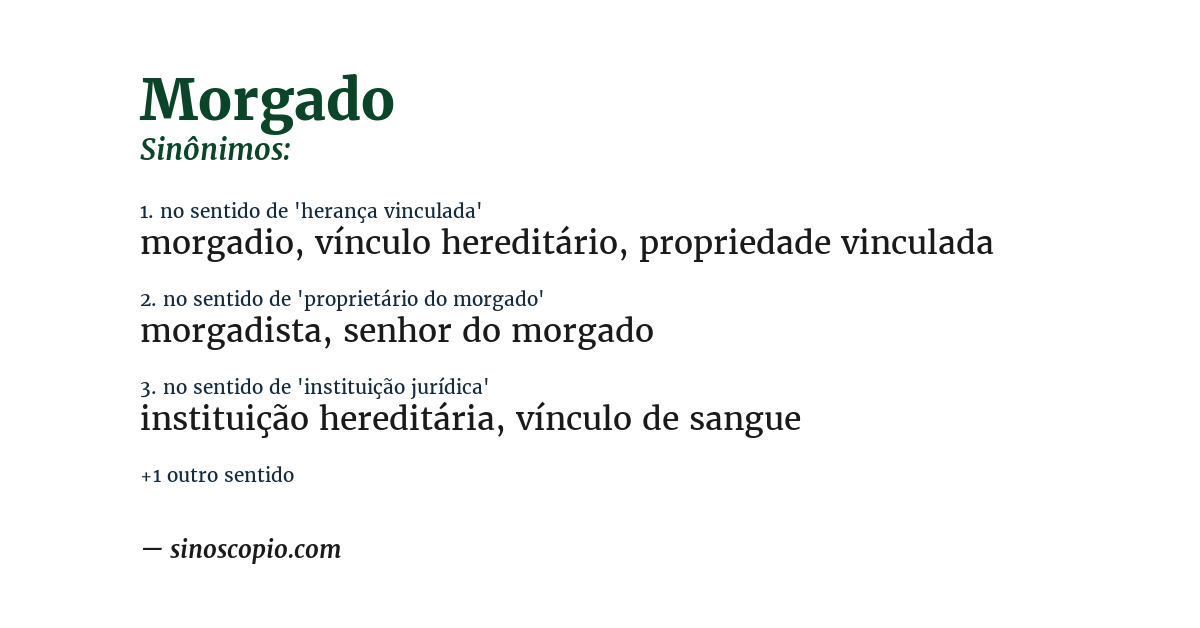 Sinônimo de morgado