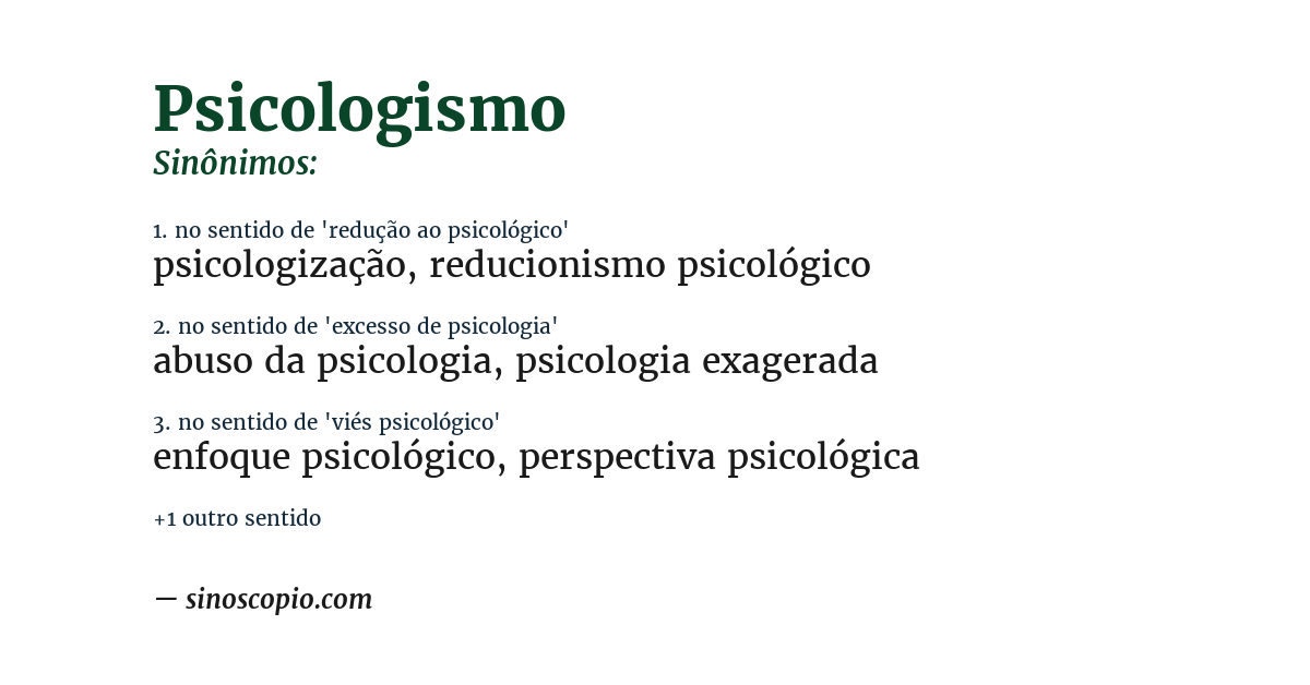 Sinônimo de psicologismo
