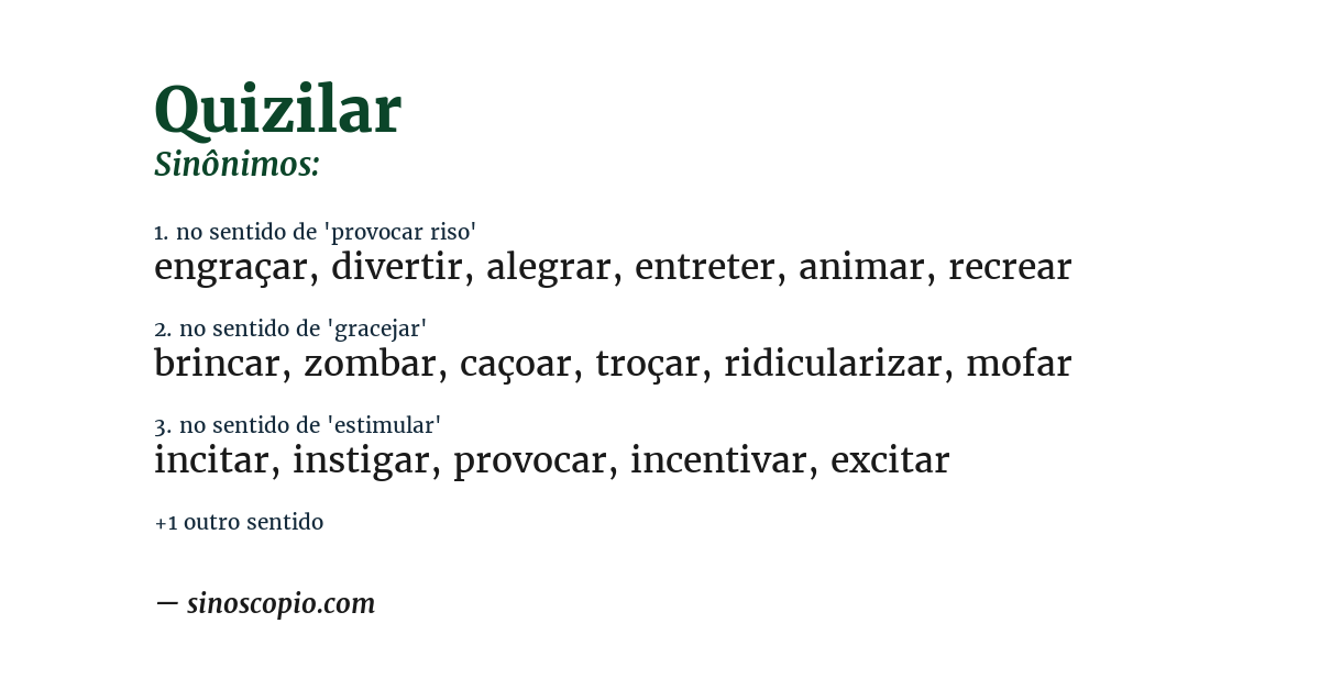 Sinônimo de quizilar